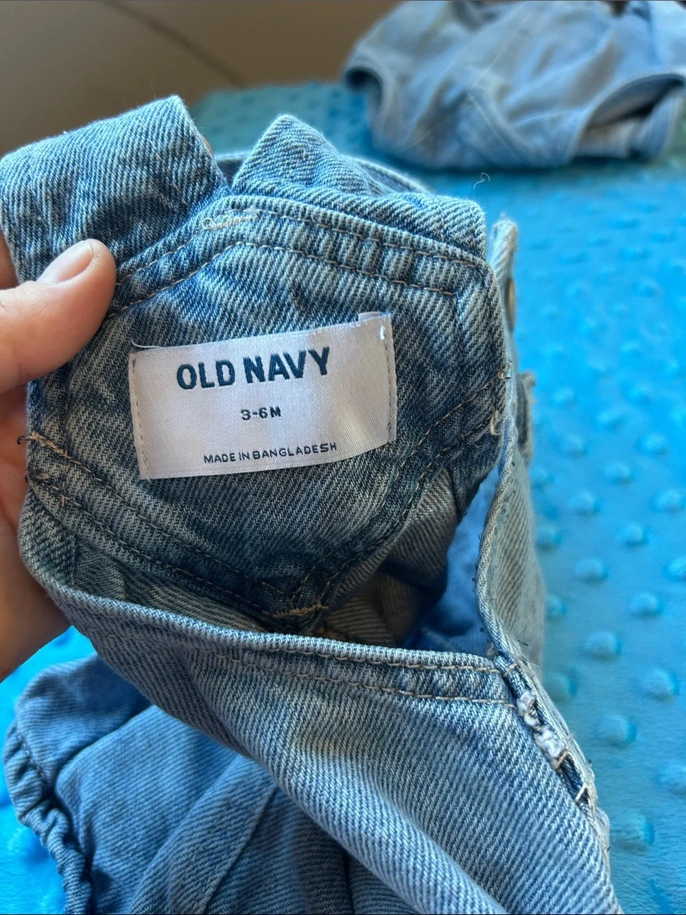Old Navy Light Blue Denim Baby Heart-Front Overalls